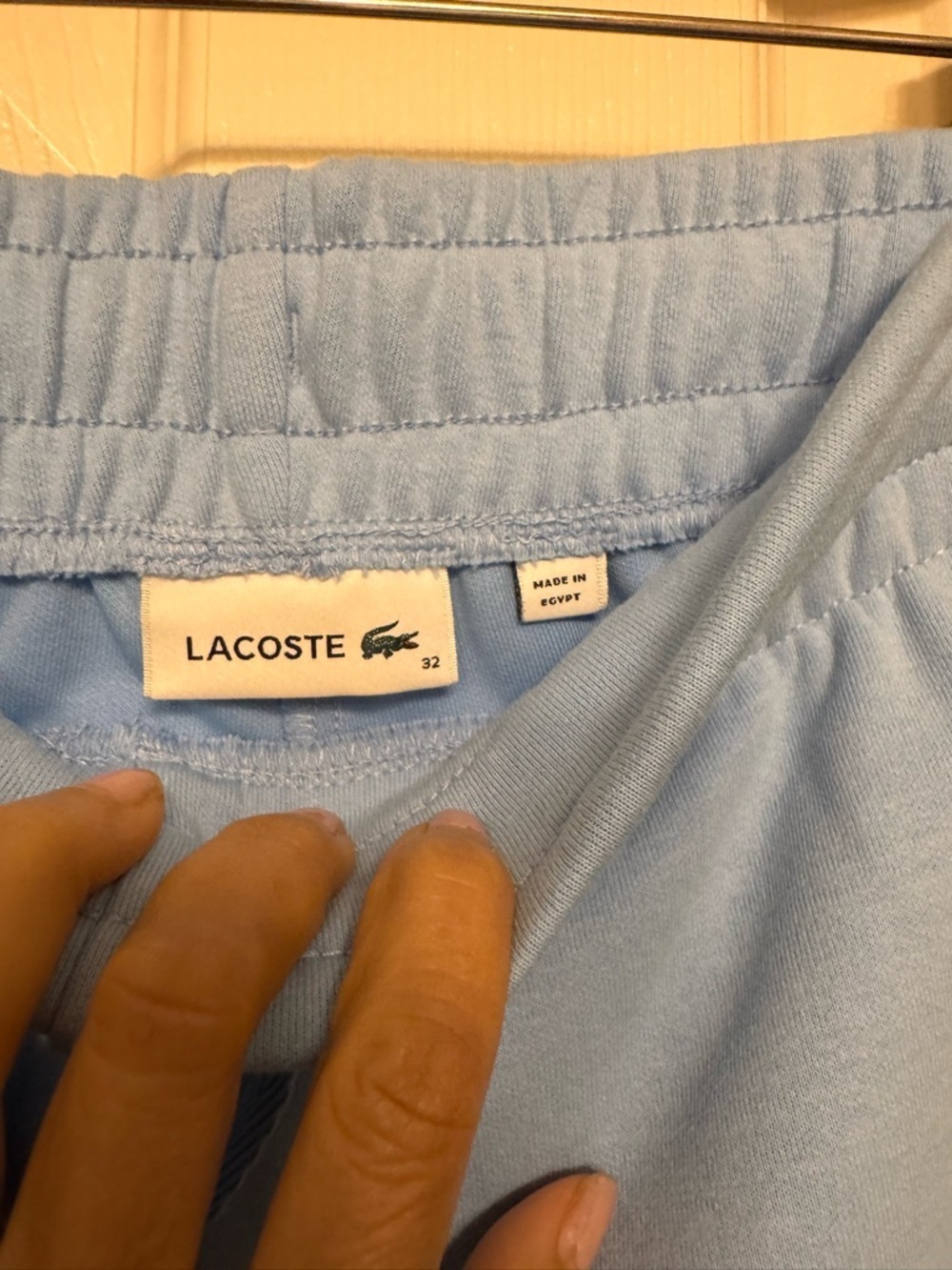 Lacoste Pale Blue Fleece Joggers - Picture 3 of 6